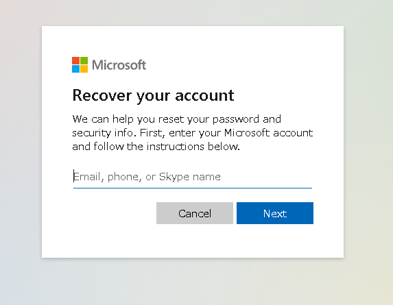 Forgot Microsoft account password?