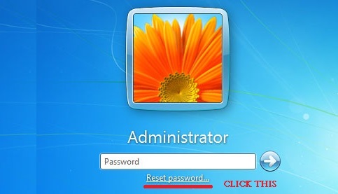 windows 7 reset password with reset disk