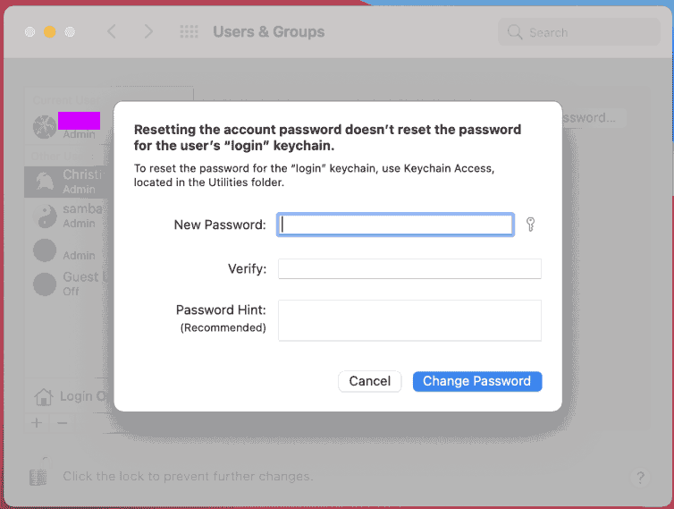 macbook pro forgot admin password