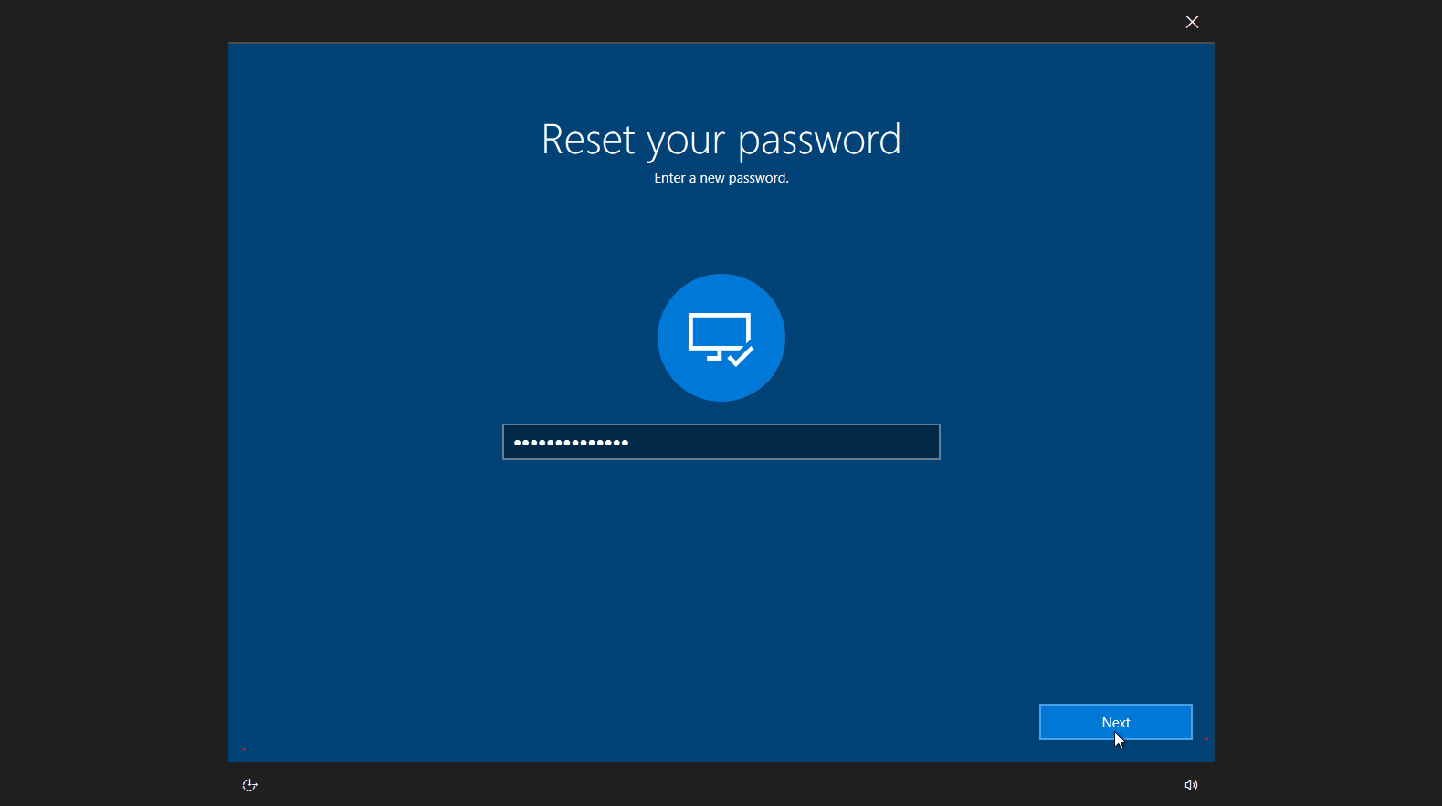 reset forgotten windows password