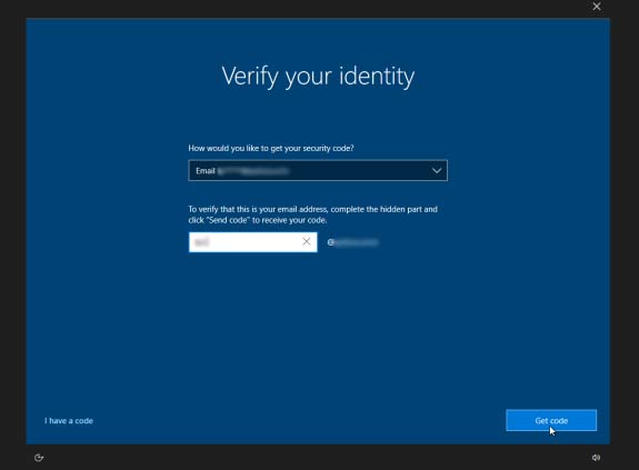 verify your indentity Windows 10 sign-in screen