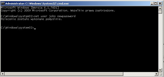 windows 7 command prompt change user password