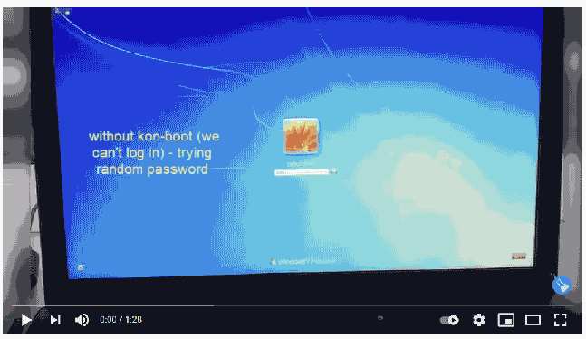 Windows 7 Passwort umgehen mit Kon-Boot-Tool