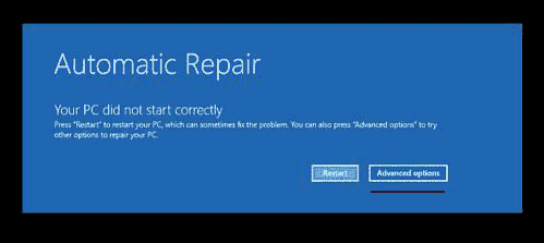 windows automatic repair options